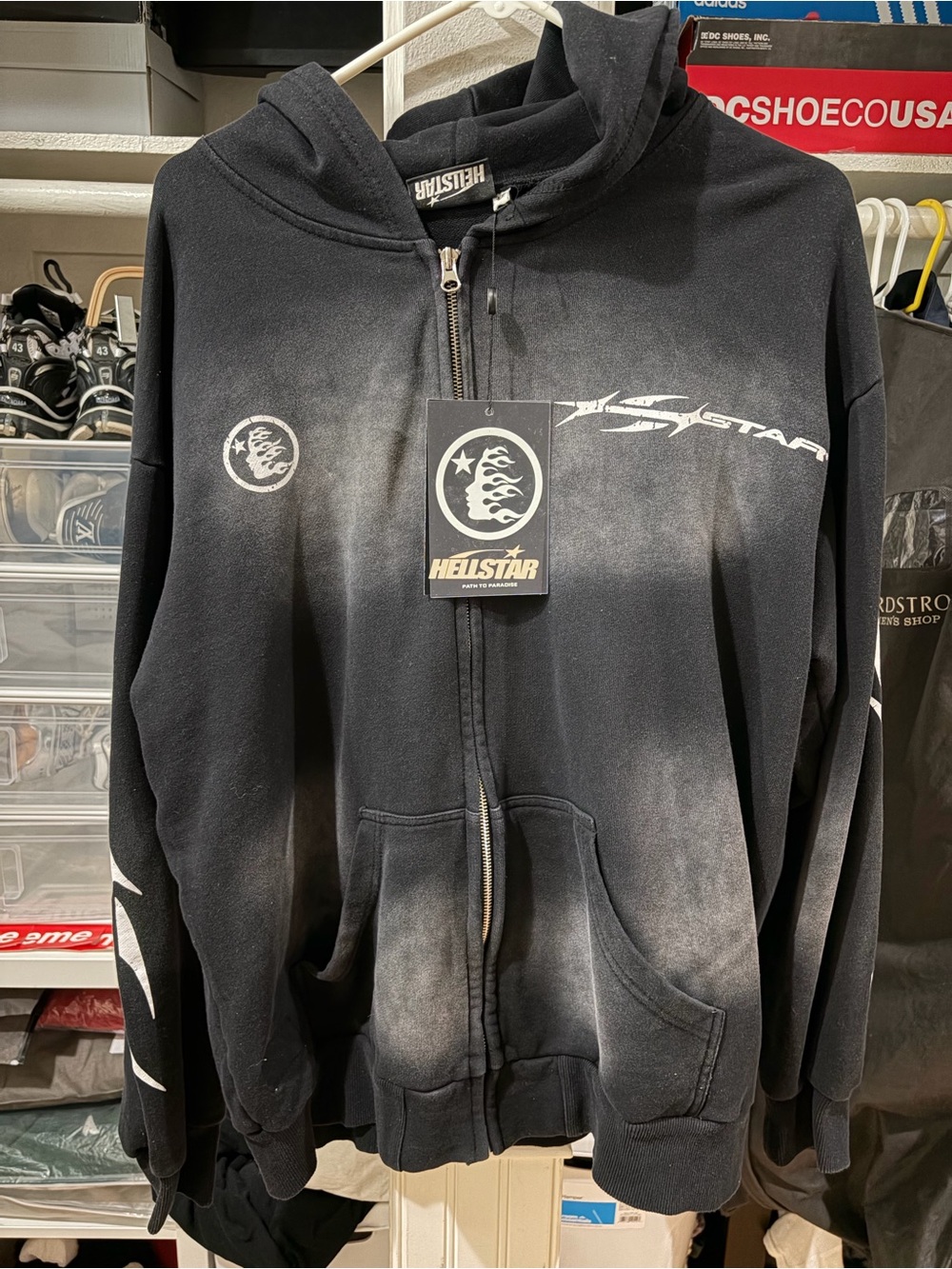 Helstarr Black Zip-Up Hoodie Jacket